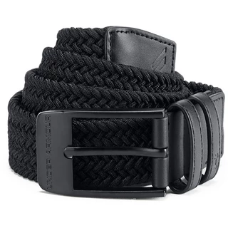 Pánský opasek Under Armour Men's Braided 2.0 Belt - Black/Black