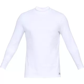 Pánské triko Under Armour CG Armour Mock Fitted - White/Steel