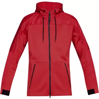 Pánska mikina Under Armour Unstoppable Coldgear Swacket - Steel /  / Steel - Red /  / Radio Red