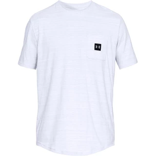 Pánske tričko Under Armour Sportstyle Pocket TEE - M - White /  / Black