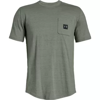 Pánske tričko Under Armour Sportstyle Pocket TEE - L - Moss Green /  / Black