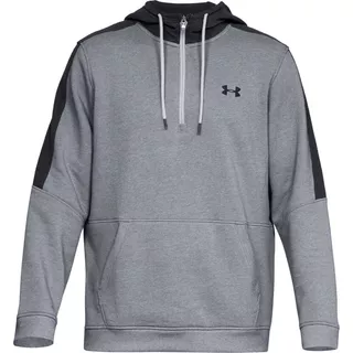 Pánska mikina Under Armour Microthread Fleece 1/2 Zip - BLACK / BLACK / BLACK