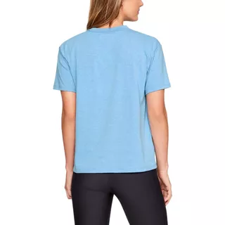 Dámske tričko Under Armour Graphic Square Logo Girlfriend Crew - Washed Blue / White / Metallic Silver