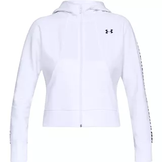 Women’s Hoodie Under Armour TB Ottoman Fleece FZ-WM Graphic - Black/White/White - White/Black/Black