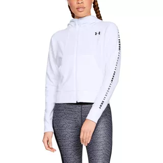 Women’s Hoodie Under Armour TB Ottoman Fleece FZ-WM Graphic - Black/White/White