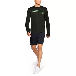 Pánske bežecké tričko Under Armour Simple Run Graphic Longsleeve - Artillery Green / Green Typhoon / Reflective