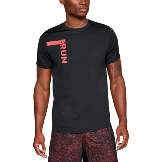 Pánske bežecké tričko Under Armour Run Tall Graphic SS - After Burn / Charcoal / Reflective