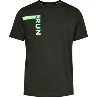 Pánské běžecké triko Under Armour Run Tall Graphic SS - Artillery Green/Green Typhoon/Reflective