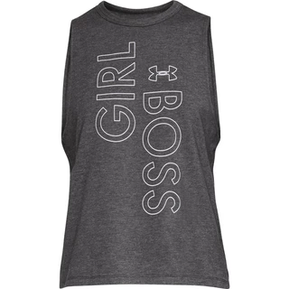 Dámske tielko Under Armour Graphic Girl Boss Muscle Tank - Charcoal Medium Heather/White