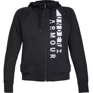 Women’s Hoodie Under Armour Cottom Fleece WM FZ - Black/White/White