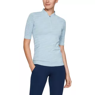 Dámske tričko s límčekom Under Armour Seamless Zip Polo - Coded Blue