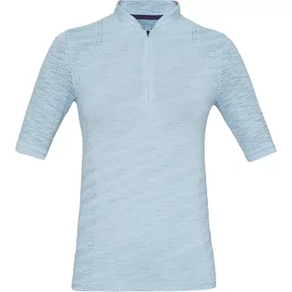 Dámské triko s límečkem Under Armour Seamless Zip Polo - Coded Blue