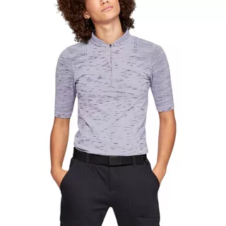 Dámské triko s límečkem Under Armour Seamless Zip Polo - Coded Blue