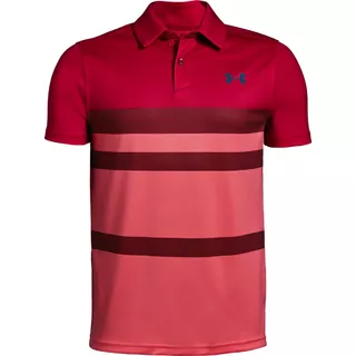 Chlapčenské tričko Under Armour Tour Tips Engineered Polo - YXS - Lava