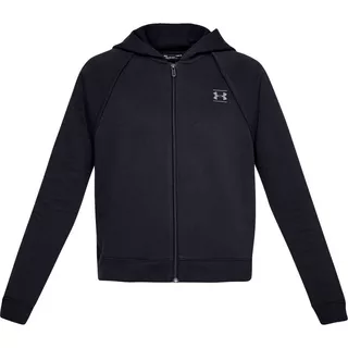 Women’s Hoodie Under Armour Rival Fleece FZ - Mod Gray Light Heather - Black