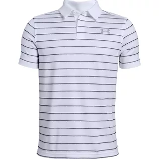 Chlapecké triko Under Armour Tour Tips Stripe Polo - White - White