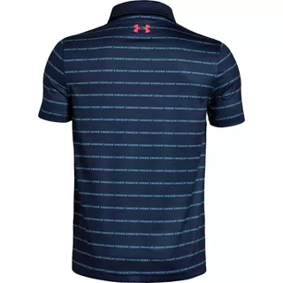 Chlapecké triko Under Armour Tour Tips Stripe Polo - Petrol Blue