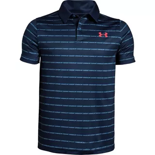 Chlapčenské tričko Under Armour Tour Tips Stripe Polo - YS - Petrol Blue