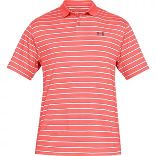 Pánske tričko Under Armour Performance Polo 2.0 Divot Stripe - Blitz Red