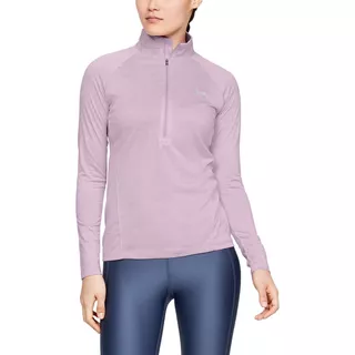 Dámska funkčná mikina Under Armour New Tech 1/2 Zip - Twist - Tetra Gray - Pink Fog