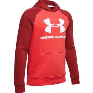Chlapčenská mikina Under Armour Rival Logo Hoodie - Blue Ink - Martian Red