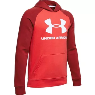 Chlapčenská mikina Under Armour Rival Logo Hoodie - Martian Red