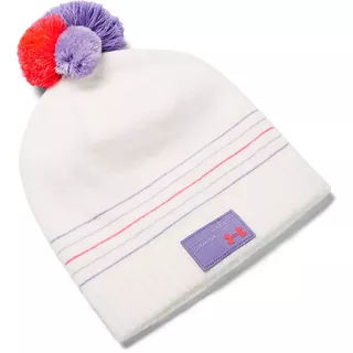 Dievčenská čiapka Under Armour Girl's Triple Scoop Beanie - Onyx White - Onyx White