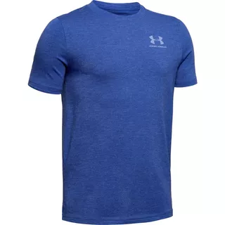 Chlapčenské tričko Under Armour UA Cotton SS - YM - Royal Medium Heather