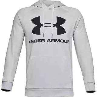 Pánská mikina Under Armour Rival Fleece SportStyle Logo Hoodie - Teal Vibe