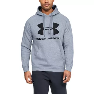 Pánska mikina Under Armour Rival Fleece SportStyle Logo Hoodie - Steel Light Heather