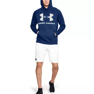 Pánská mikina Under Armour Rival Fleece SportStyle Logo Hoodie - Teal Vibe - American Blue