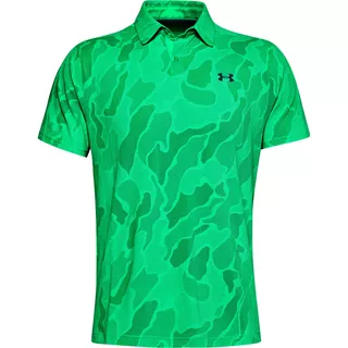 Pánske tričko s límcom Under Armour Vanish Jacquard Polo - Black - Vapor Green