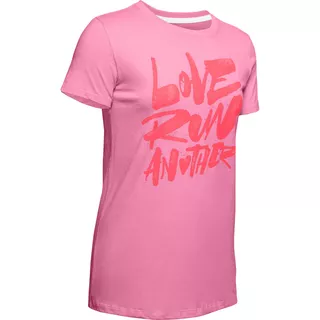 Dámske tričko Under Armour Love Run Another SS - Lipstick