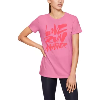 Dámské triko Under Armour Love Run Another SS - Lipstick