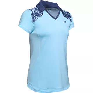 Dámske tričko Under Armour Zinger Blocked Polo - XL - Blue Frost