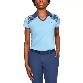 Dámske tričko Under Armour Zinger Blocked Polo - Blue Frost