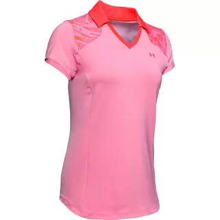 Dámske tričko Under Armour Zinger Blocked Polo - XS - Lipstick