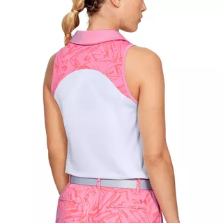 Dámske tielko s límčekom Under Armour Zinger Sleeveless Blocked Polo - Blue Frost