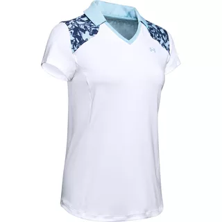 Dámske tričko Under Armour Zinger Blocked Polo - S - White