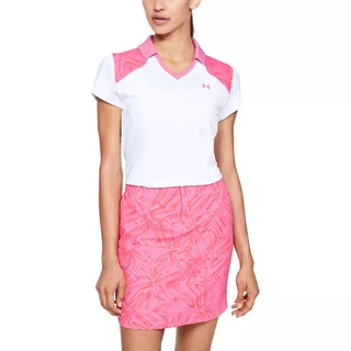 Dámske tričko Under Armour Zinger Blocked Polo - Lipstick