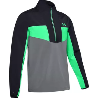 Pánska bunda Under Armour Storm Windstrike 1/2 Zip - Black - Black Elementor Green