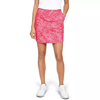 Women’s Golf Skirt Under Armour Links Woven Printed Skort - Lipstick - Lipstick