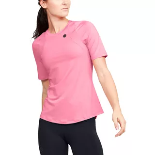 Women’s Short Sleeve T-Shirt Under Armour Rush - Lipstick