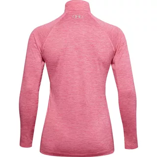 Dámska funkčná mikina Under Armour New Tech 1/2 Zip - Twist - Tetra Gray - Pink Lemonade