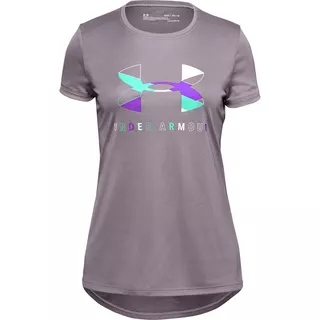 Girls’ T-Shirt Under Armour Tech Graphic Big Logo SS - Slate Purple