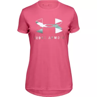 Dívčí triko Under Armour Tech Graphic Big Logo SS T-Shirt - Eclectic Pink