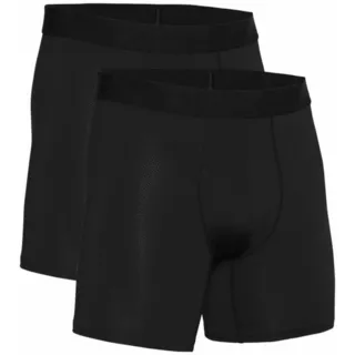 Men’s Boxer Jocks Under Armour Tech Mesh 6in – 2-Pack - Black - Black