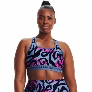 Sports Bra Under Armour Crossback Mid Print - Midnight Navy