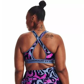 Sports Bra Under Armour Crossback Mid Print - Mineral Blue