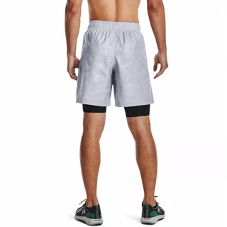 Pánske kraťasy Under Armour Woven Emboss Shorts - Academy/ White